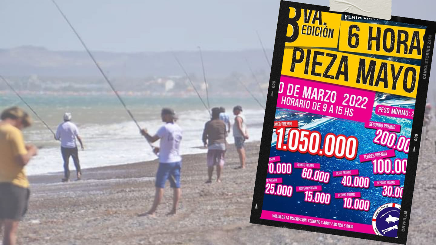 Se realizan las “6 Horas Pieza Mayor” de pesca en Playa Unión