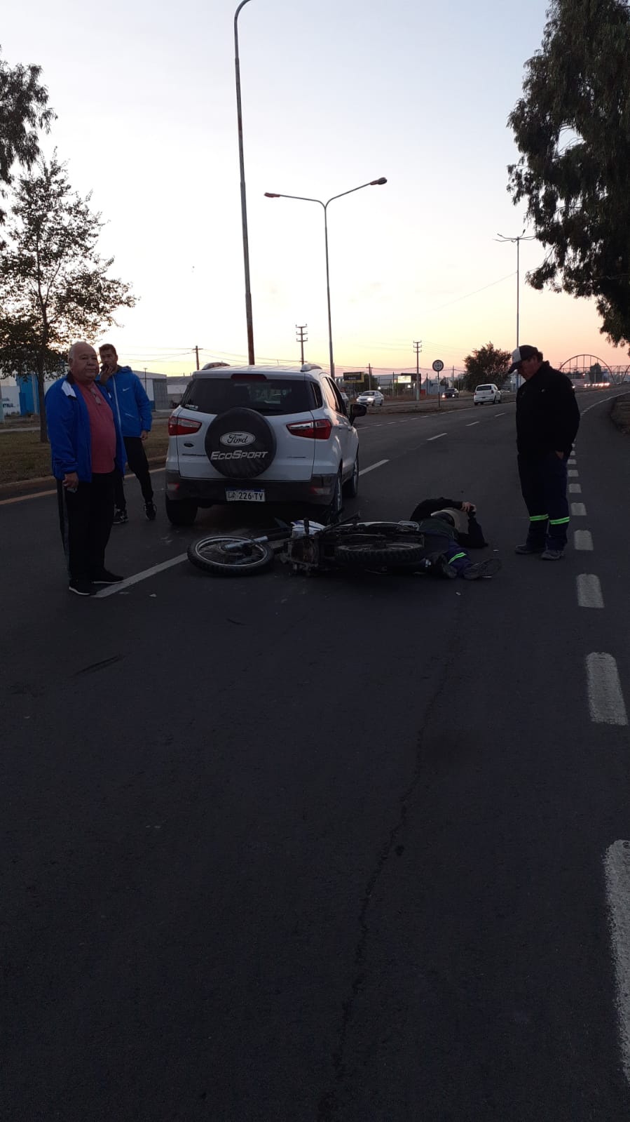 Accidente con lesionado en Trelew