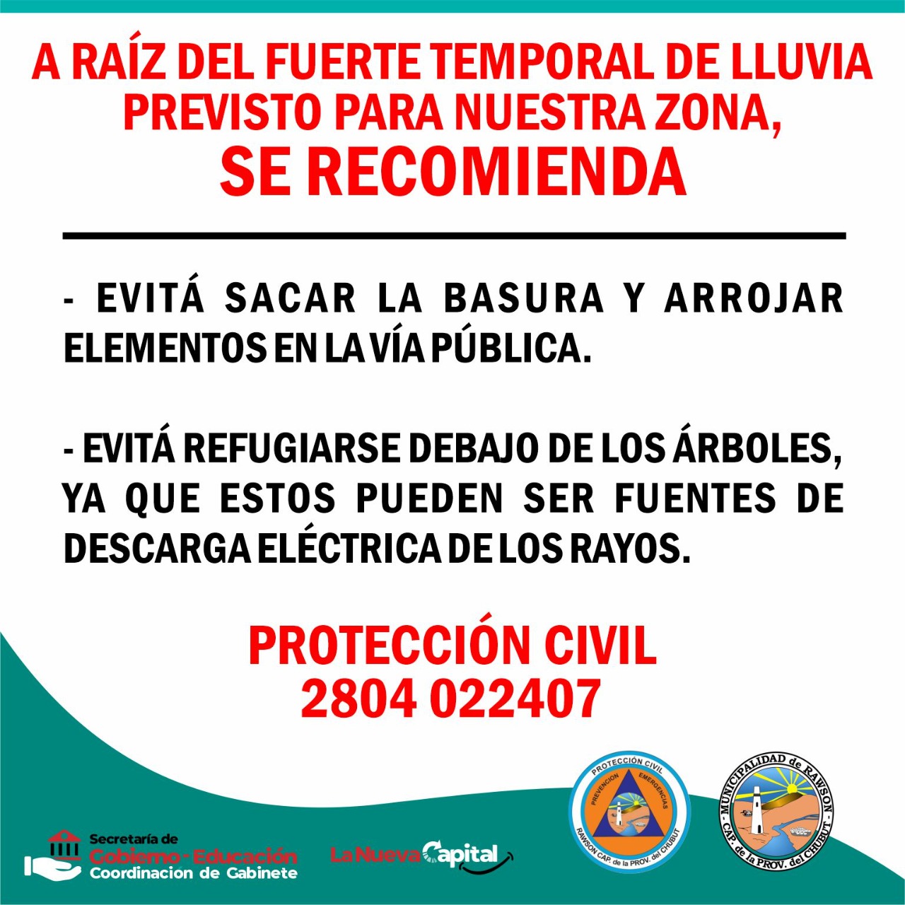 Recomendaciones ante las fuertes lluvias (1)