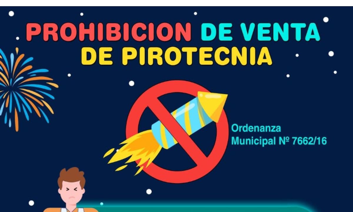 Rawson: el Municipio recuerda la vigencia de la ordenanza que prohíbe venta y uso de pirotecnia