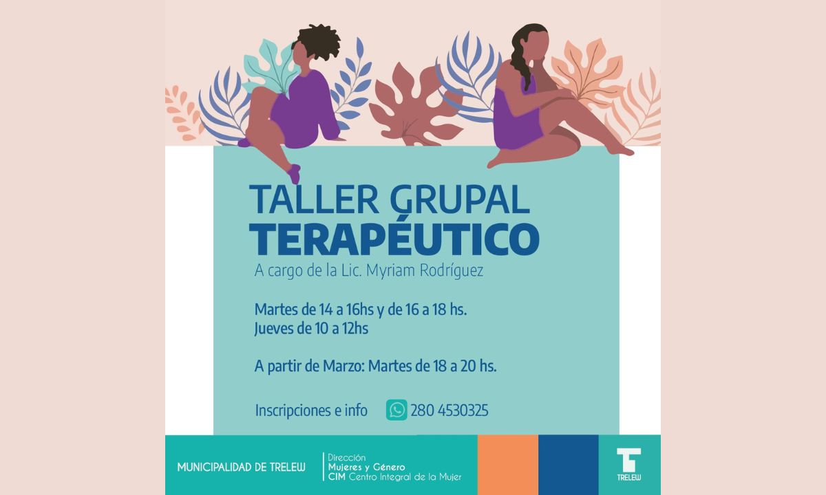 El municipio de Trelew inicia un nuevo ciclo del Taller Grupal Terapéutico