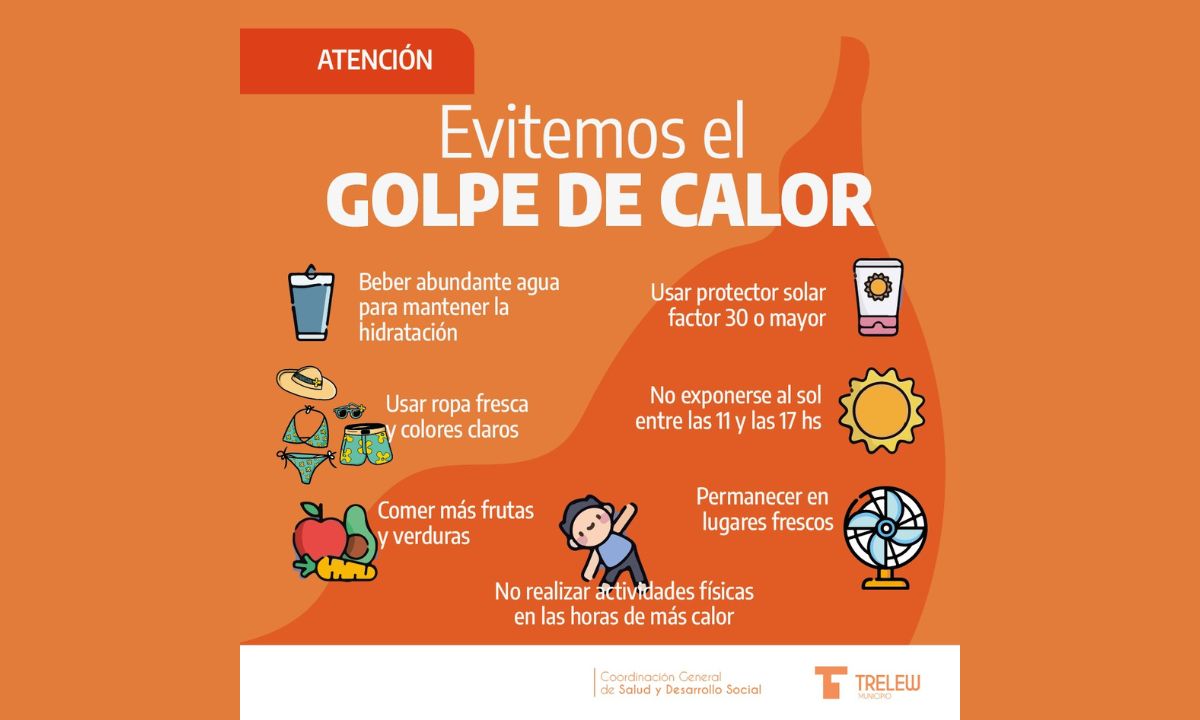 La Municipalidad reitera las recomendaciones para evitar golpes de calor ante las altas temperaturas