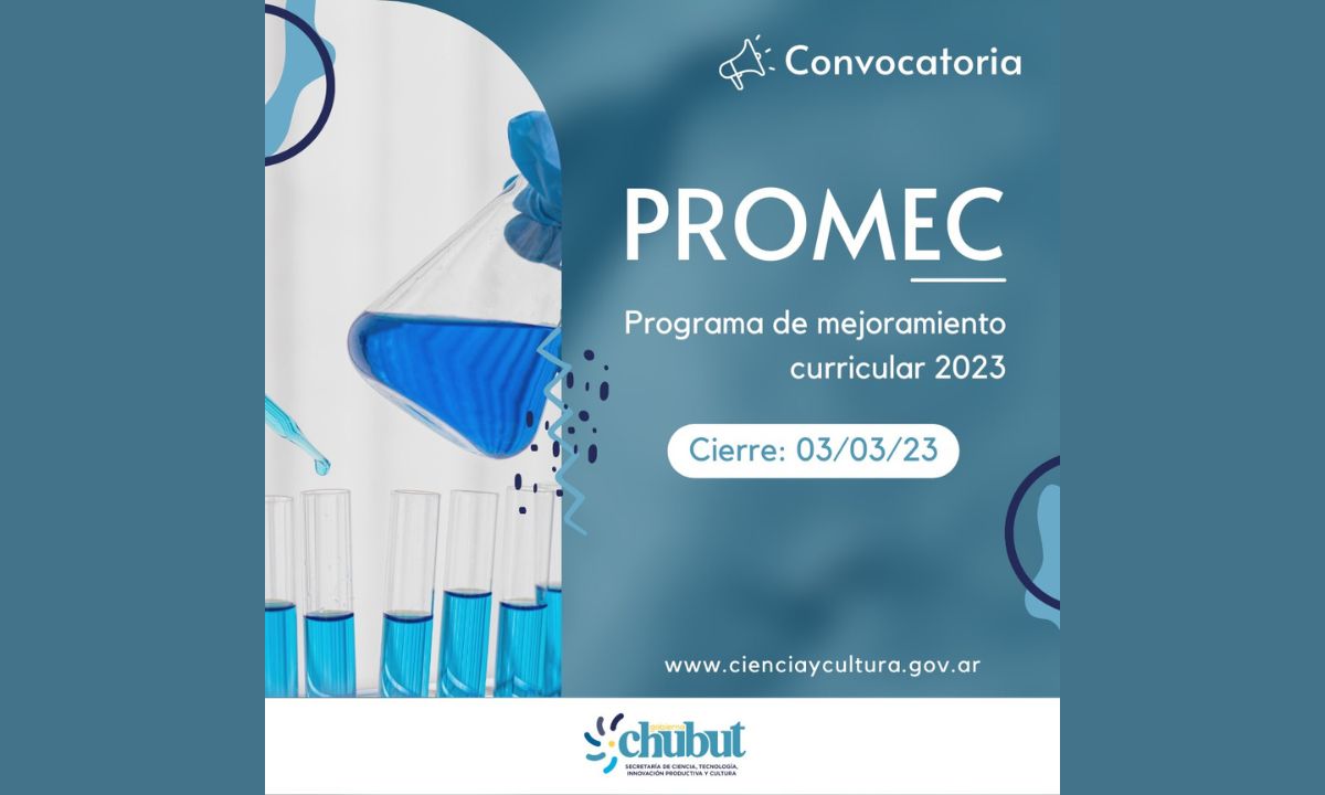 El Gobierno del Chubut abre una nueva convocatoria del Programa Mejoramiento Curricular 2023