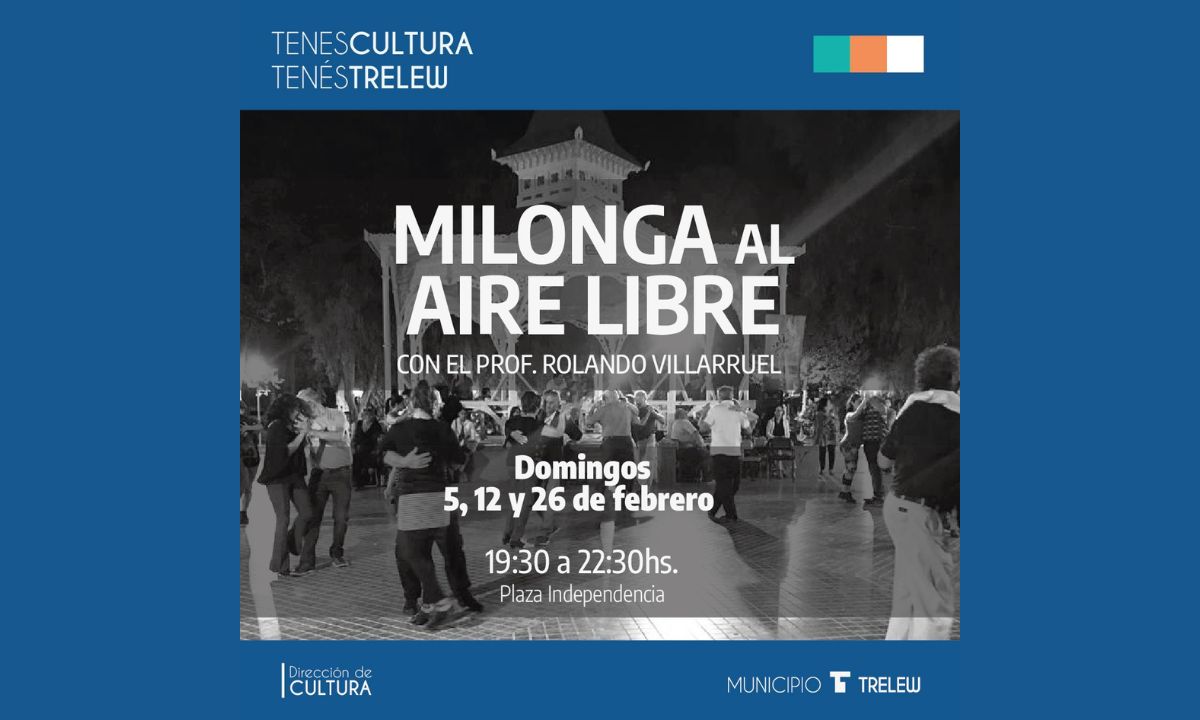 Trelew continúa con las Tardes de Milonga en la plaza Independencia