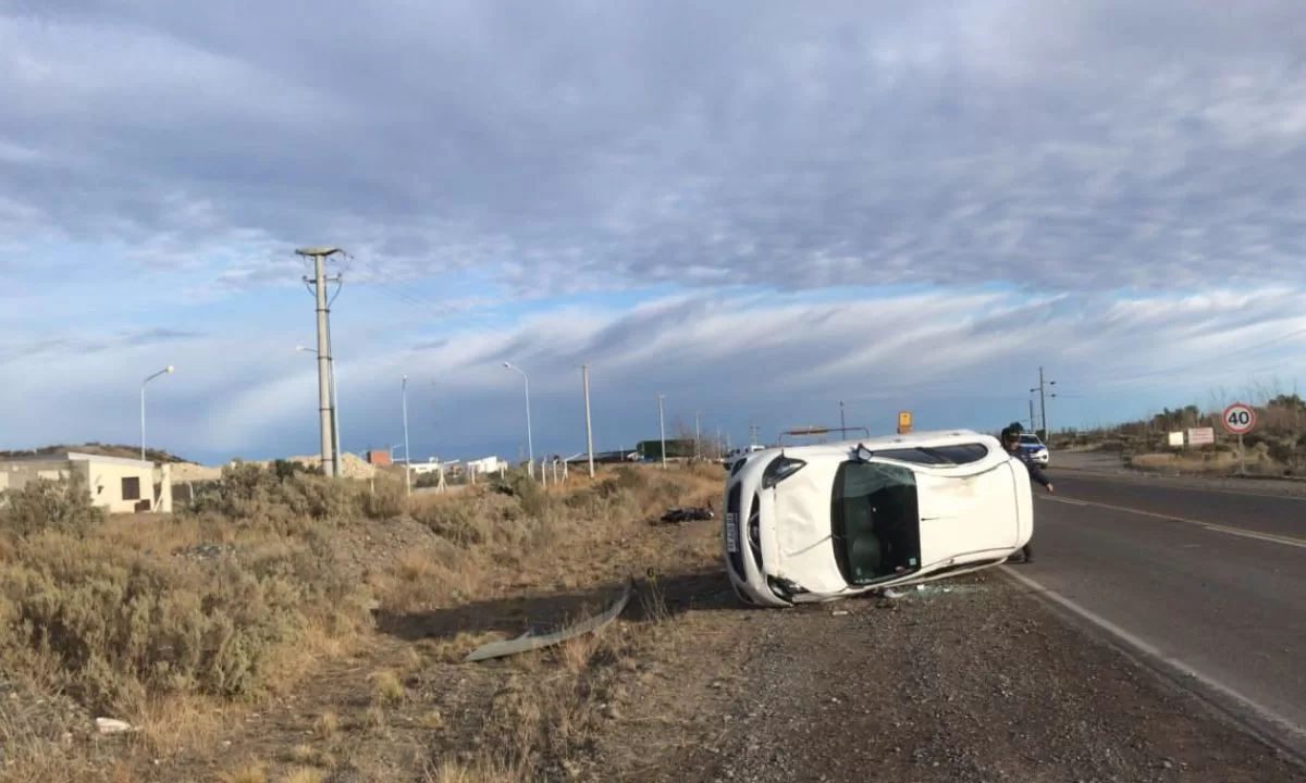 Accidente en el intercambiador de las rutas 3 y 25