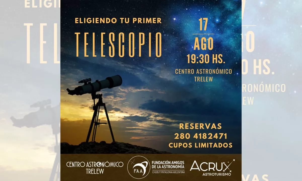 Charla en el Centro Astronómico Trelew: «Eligiendo tu primer telescopio»