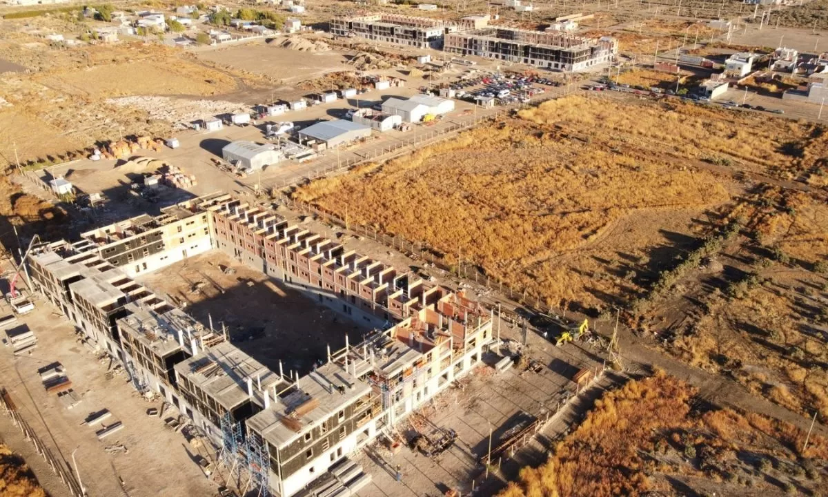 Avanza la construcción de las 204 Viviendas en el Barrio Etchepare de Trelew