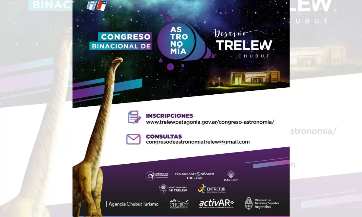 Trelew será sede del Congreso Binacional de Astronomía