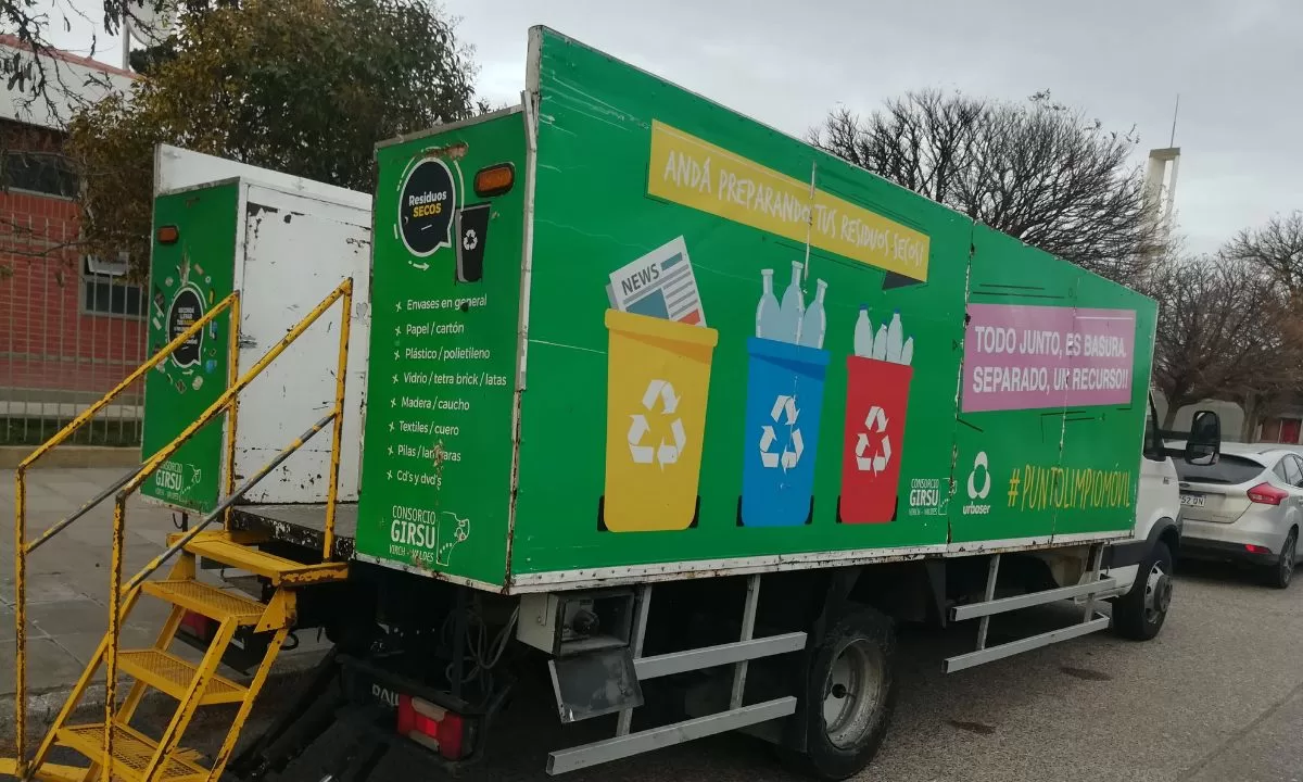 El Punto Limpio Móvil de Girsu realizará el ecocanje en Gaiman, Playa Unión, Puerto Madryn y Trelew