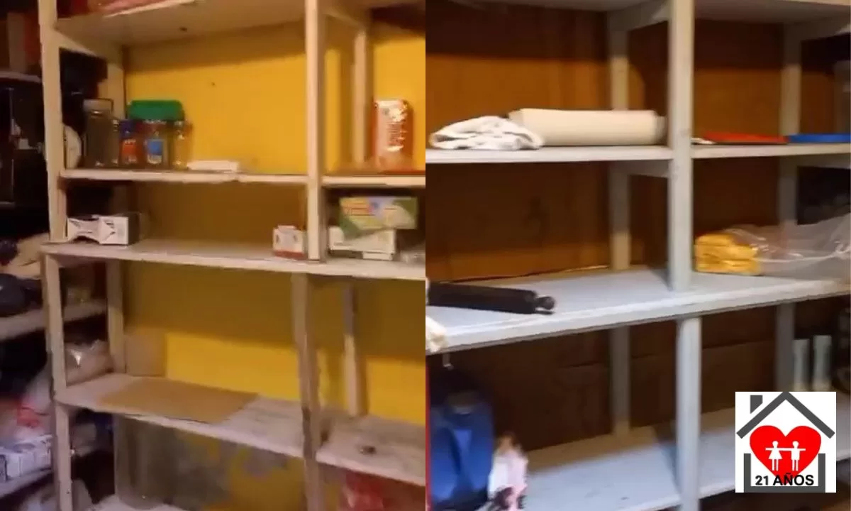 Las estanterías de mercadería del Comedor del Corazón están vacías