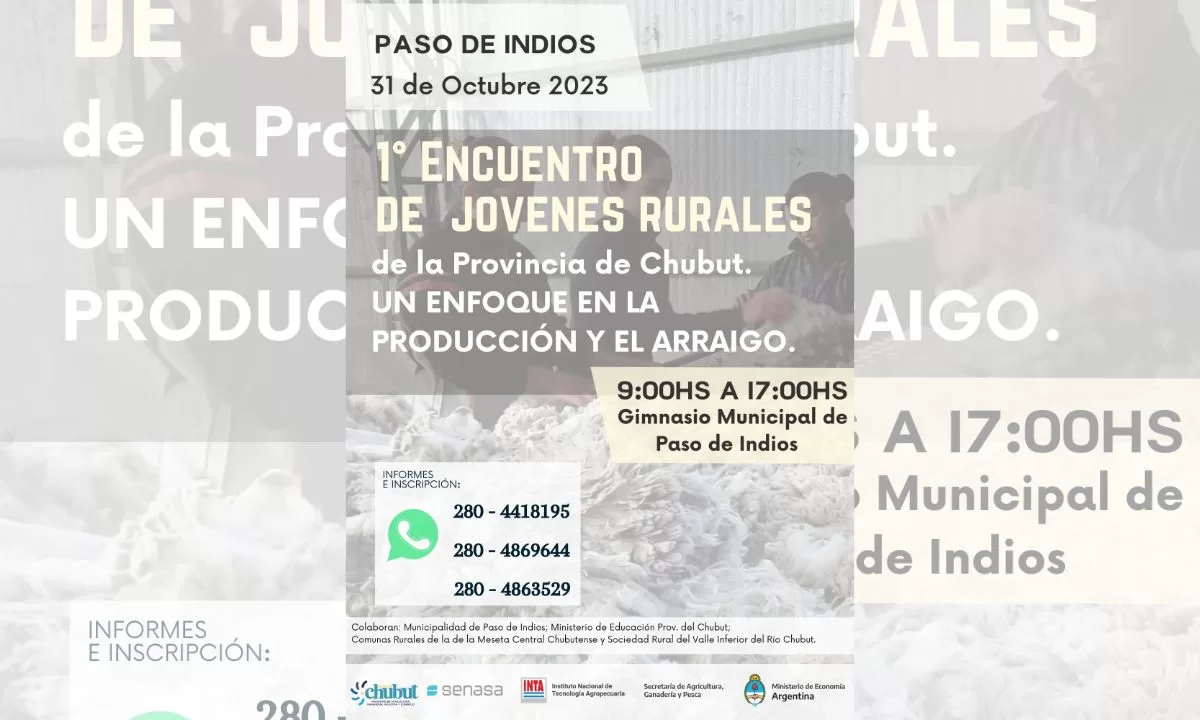 Se viene el 1er. Encuentro de Jóvenes Rurales de Chubut 