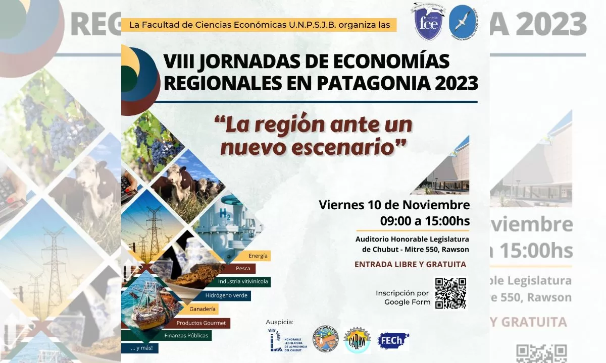 Se viene la VIII Jornadas de Economias Regionales en Patagonia 2023 