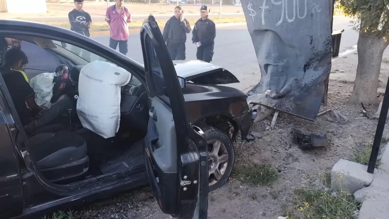Conductor alcoholizado chocó contra una palma de luz
