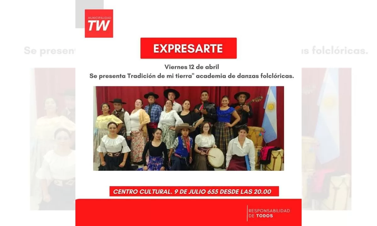 Con la presentación de “Tradición de mi tierra” se retoma este viernes el ciclo ExpresArte