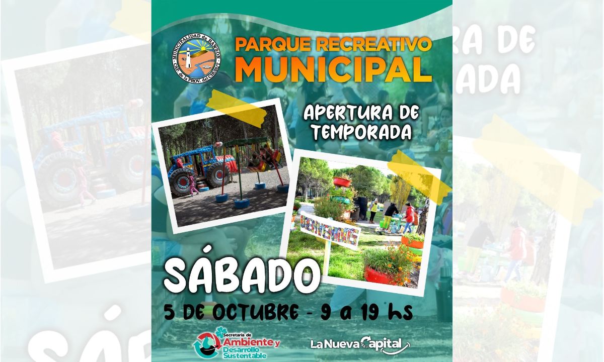 Este sábado reabre el Parque Recreativo Municipal de Rawson