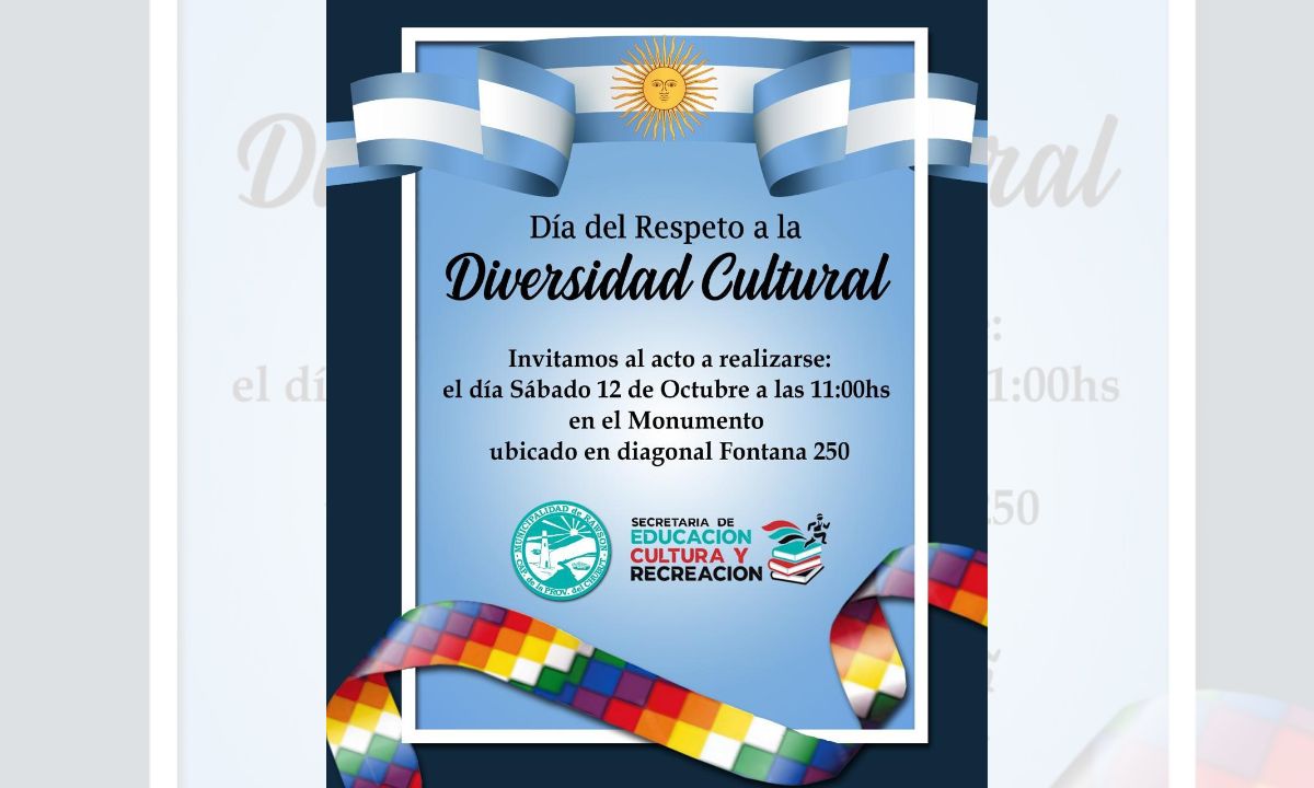 El Municipio de Rawson conmemorará el Día del Respeto a la Diversidad Cultural