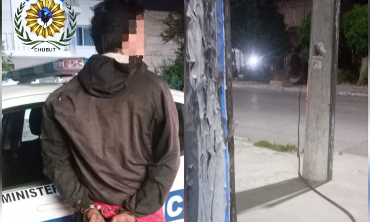 Sorprendieron a un hombre robando cables