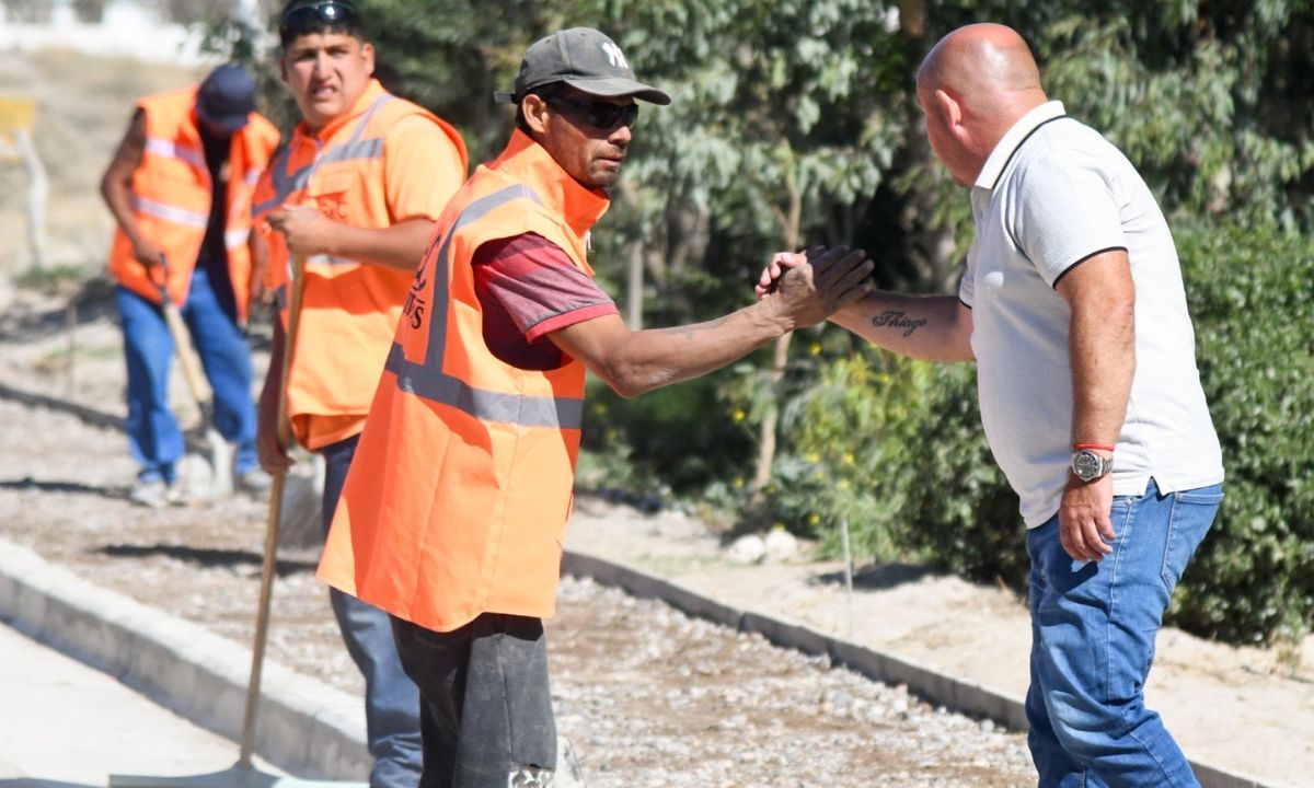 El intendente recorrió las obras que se están ejecutando para poner en valor el Parque Houssay