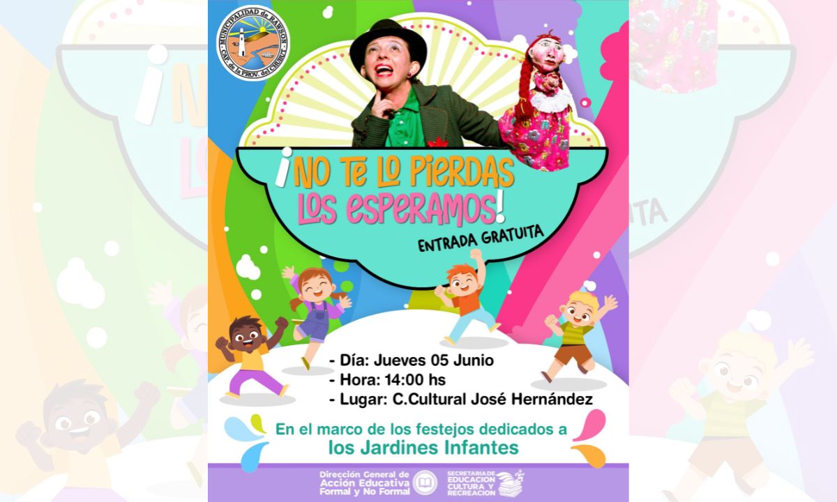 La municipalidad de Rawson cierra la semana de los jardines con una obra de títeres gratuita en el centro cultural José Hernández