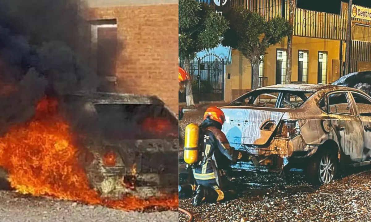 Dos autos quedaron totalmente destruidos en menos de 24 horas en Rawson y Playa Unión