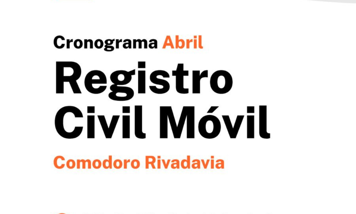 La Unidad Móvil del Registro Civil atenderá en distintos barrios de Comodoro Rivadavia
