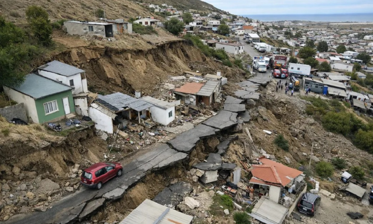 Comodoro Rivadavia: vecinos afectados por el derrumbe del cerro Hermitte agradecen la asistencia del Gobierno provincial