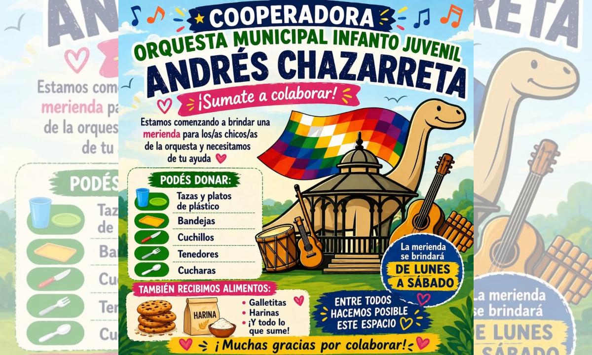 Trelew: impulsan colecta para sostener la Orquesta Municipal Andrés Chazarreta