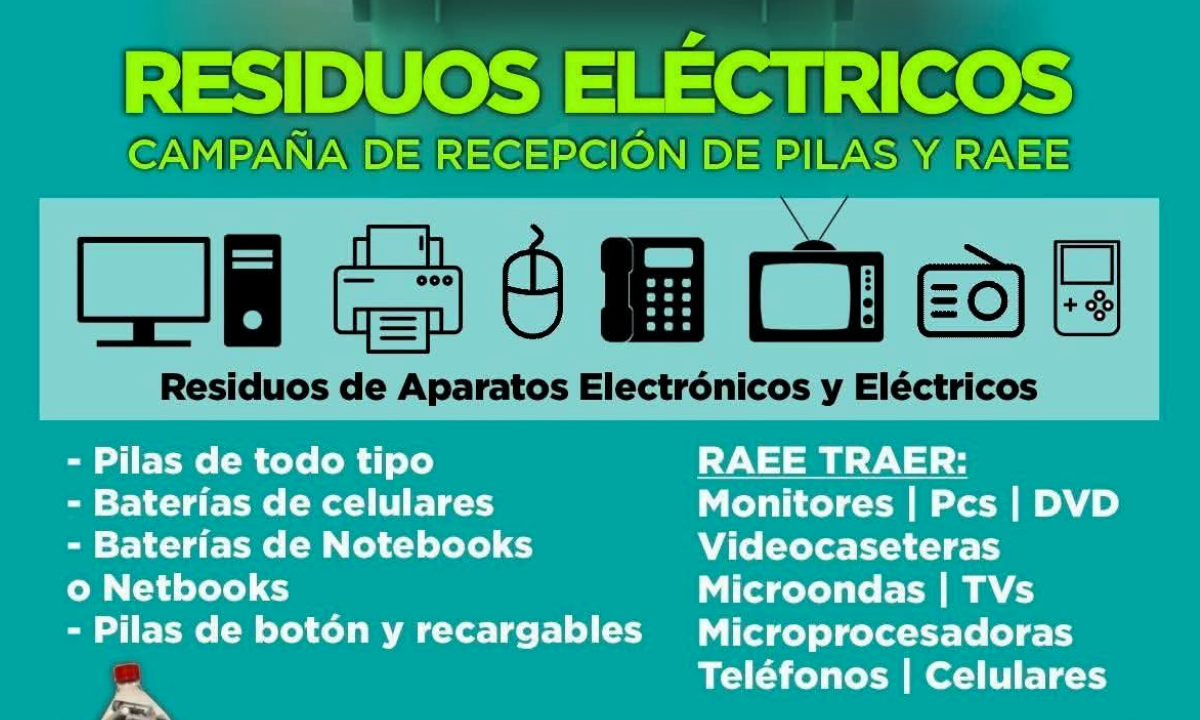 Rawson refuerza el mantenimiento de espacios verdes y la recolección de residuos electrónicos