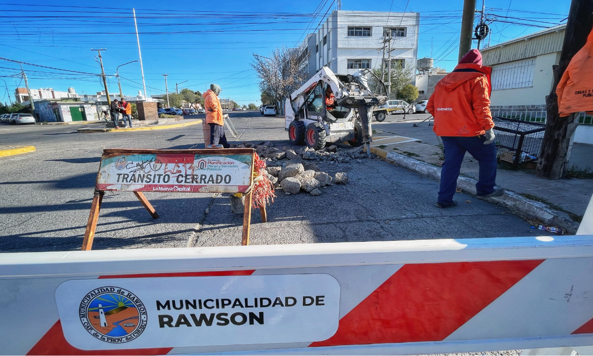 Municipio de Rawson inició los trabajos de repavimentación en distintos sectores