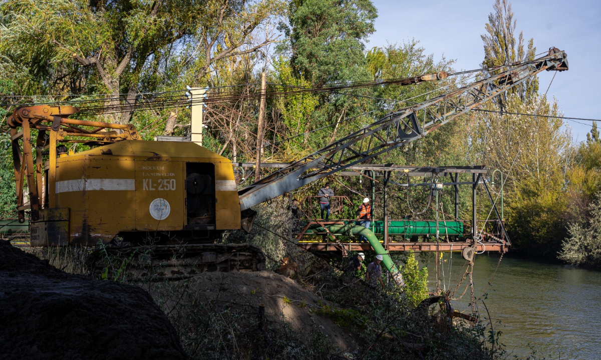 Avanza el dragado y mantenimiento en la Planta Potabilizadora de Rawson
