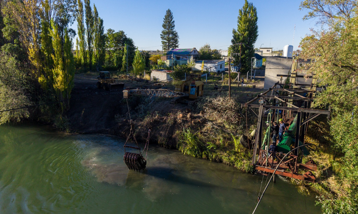 Culminan las tareas de dragado en la Planta Potabilizadora de Rawson