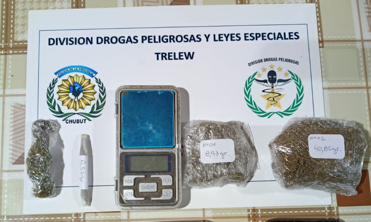 Trelew: tres allanamientos por venta de drogas en la zona norte