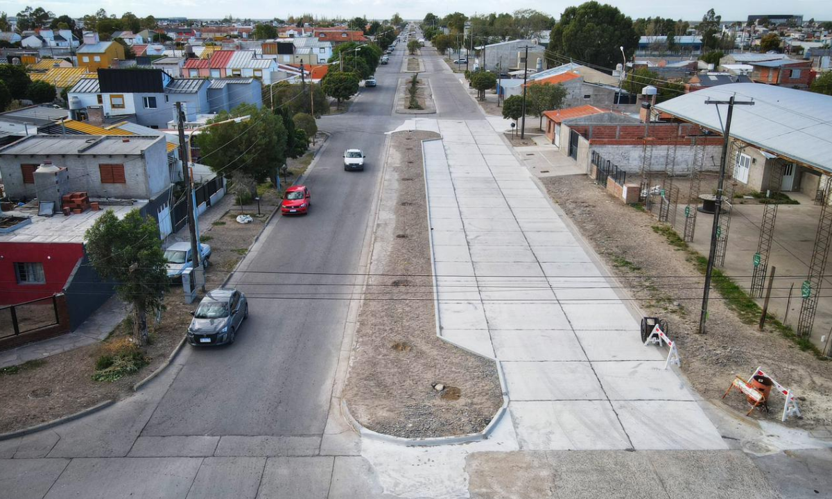 Rawson: quedó habilitada la calle Cannito tras la finalización de la obra integral de pavimentación