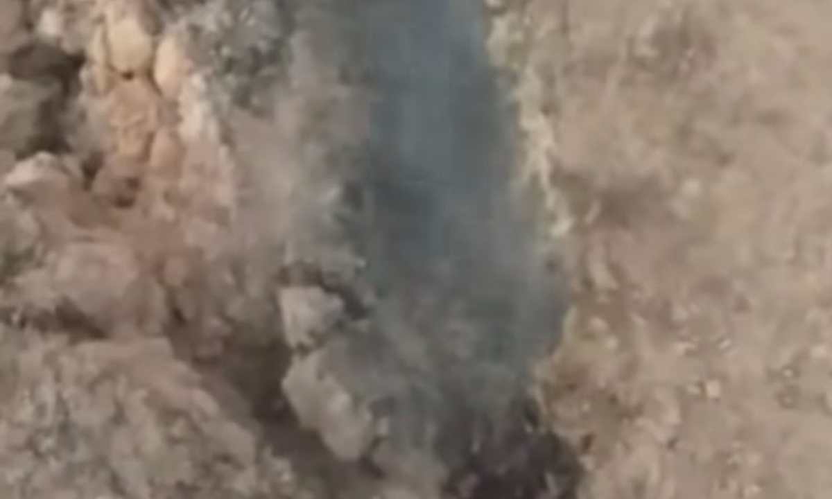 Misterio en cercanías de Gastre por humo que sale de la tierra