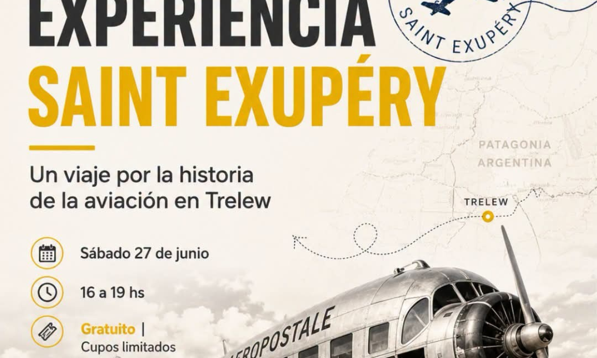Recorré Trelew en los pasos de Saint Exupéry: el Municipio abrirá inscripciones para una experiencia única