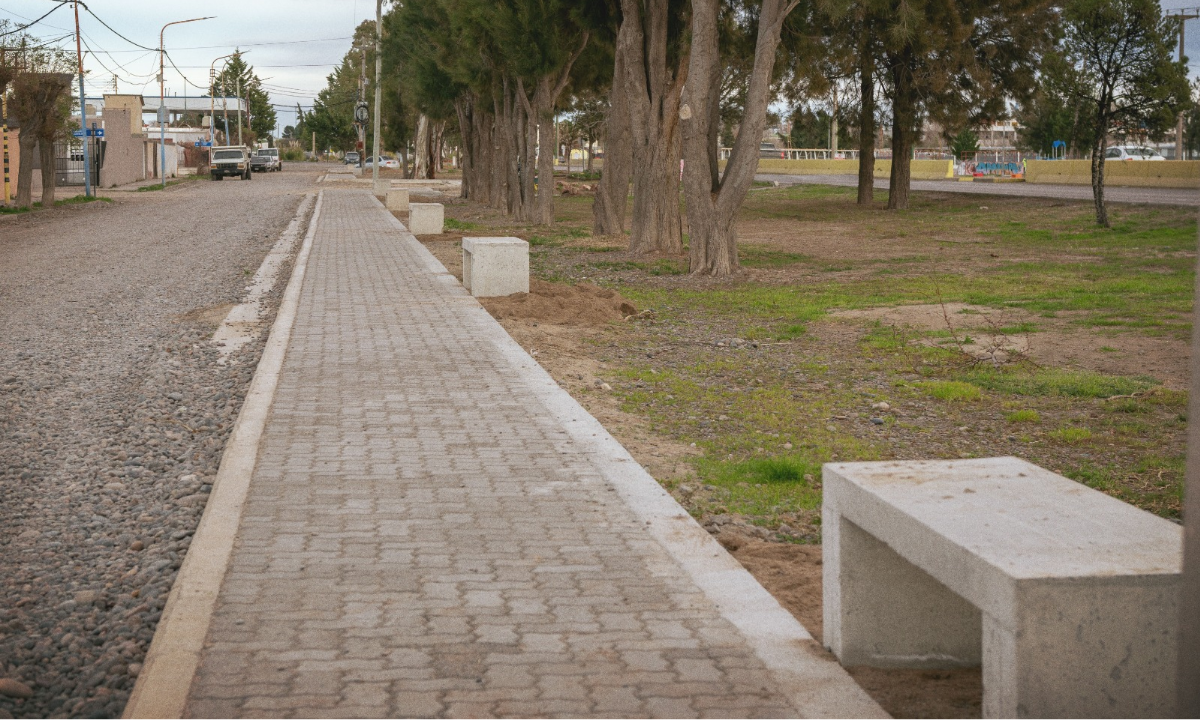 Rawson finalizó la puesta en valor del paseo del barrio Luis Vernet