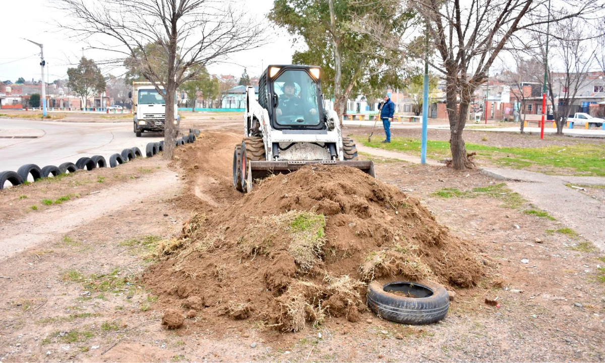 La Municipalidad de Trelew realizó trabajos de mantenimiento en barrio Don Bosco