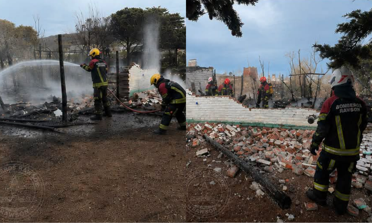 Un incendio destruyó una vivienda en la zona de Cangrejales