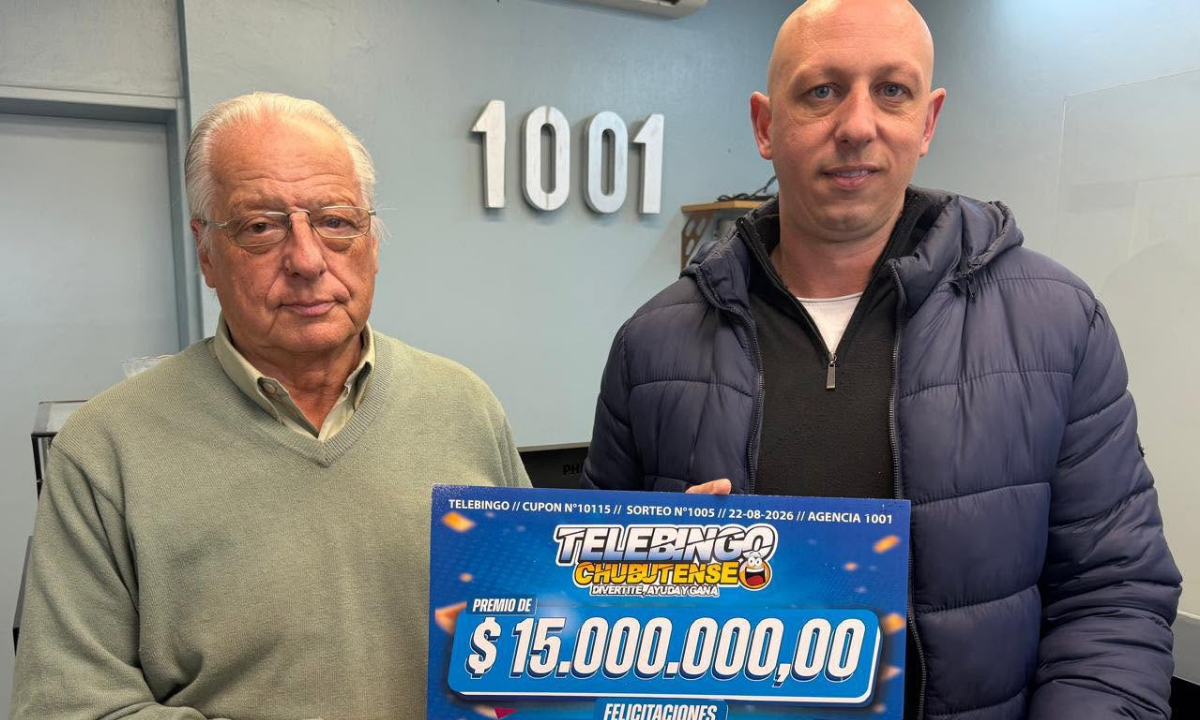 Telebingo entregó $15 millones a un jubilado de Rawson