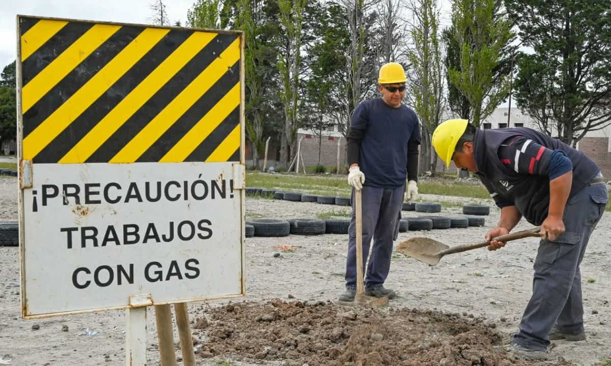 Trelew: comenzó la obra de gas en la Manzana 135 del barrio Moreira III que lleva el servicio a más de 50 familias