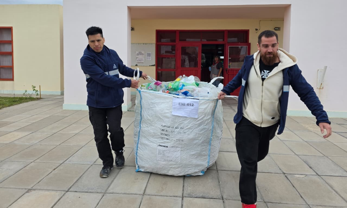 Las escuelas de Trelew recuperaron más de 500 kilos de plástico en seis días